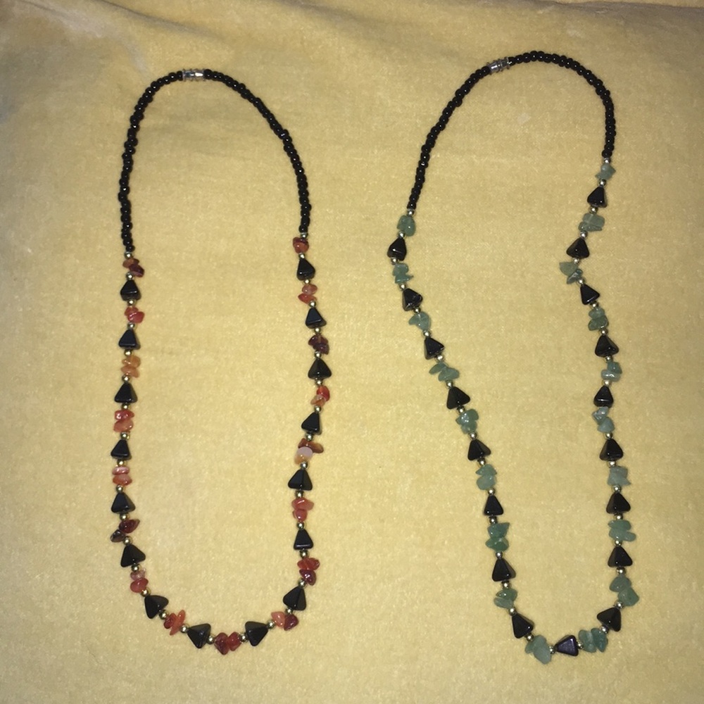 Semi-precious stone necklaces